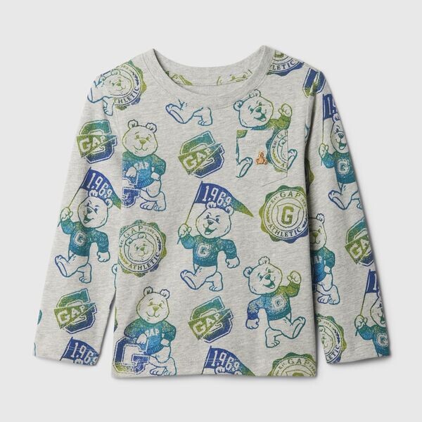 Футболка с принтом и вышивкой плюшевого мишки Gap, серый
Футболка с принтом и вышивкой плюшевого мишки Gap, серый