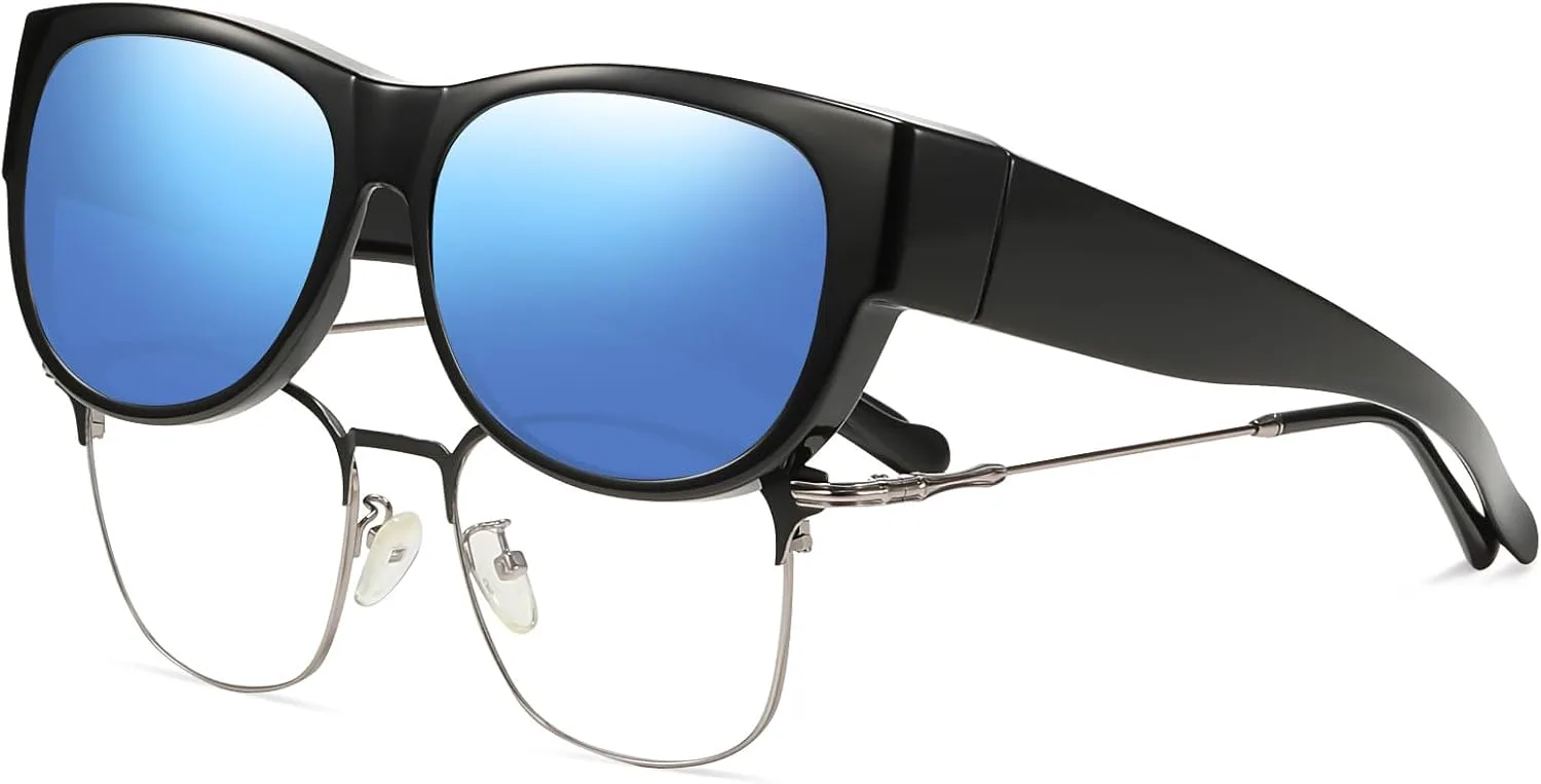 Солнцезащитные очки HAOLOTA Fit Over Glasses для женщин, поляризованные, модные, в форме «кошачьих глаз», с защитой от УФ-излучения, Size M C10 Black/Blue
Солнцезащитные очки HAOLOTA Fit Over Glasses для женщин, поляризованные, модные, в форме «кошачьих глаз», с защитой от УФ-излучения, Size M C10 Black/Blue