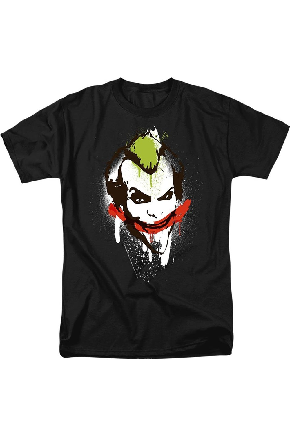 Футболка с коротким рукавом для взрослых с изображением Бэтмена Джокера и большого лица Gildan, черный 
Футболка с коротким рукавом для взрослых с изображением Бэтмена Джокера и большого лица Gildan, черный