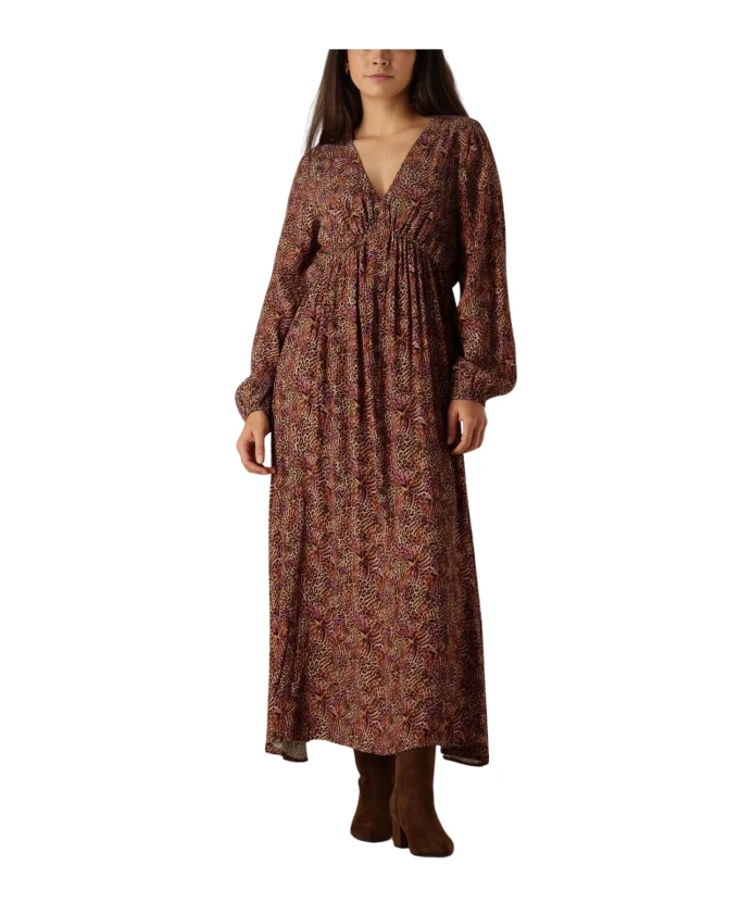 Элегантное платье макси с леопардовым принтом Ydence, коричневый
Элегантное платье макси с леопардовым принтом Ydence, коричневый