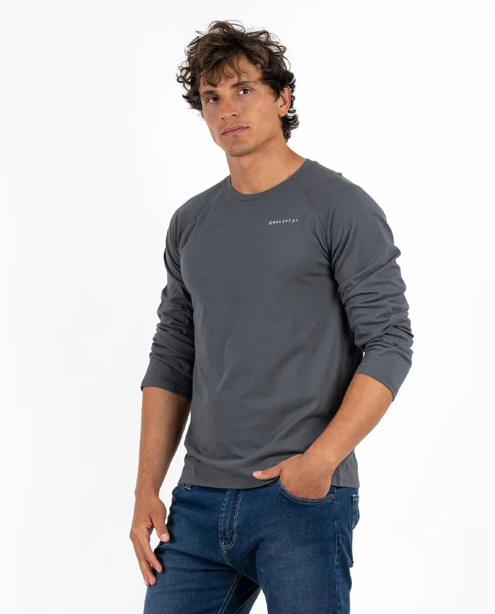 Мужская футболка с длинным рукавом и круглым вырезом Makarthy, темно-серый
Мужская футболка с длинным рукавом и круглым вырезом Makarthy, темно-серый