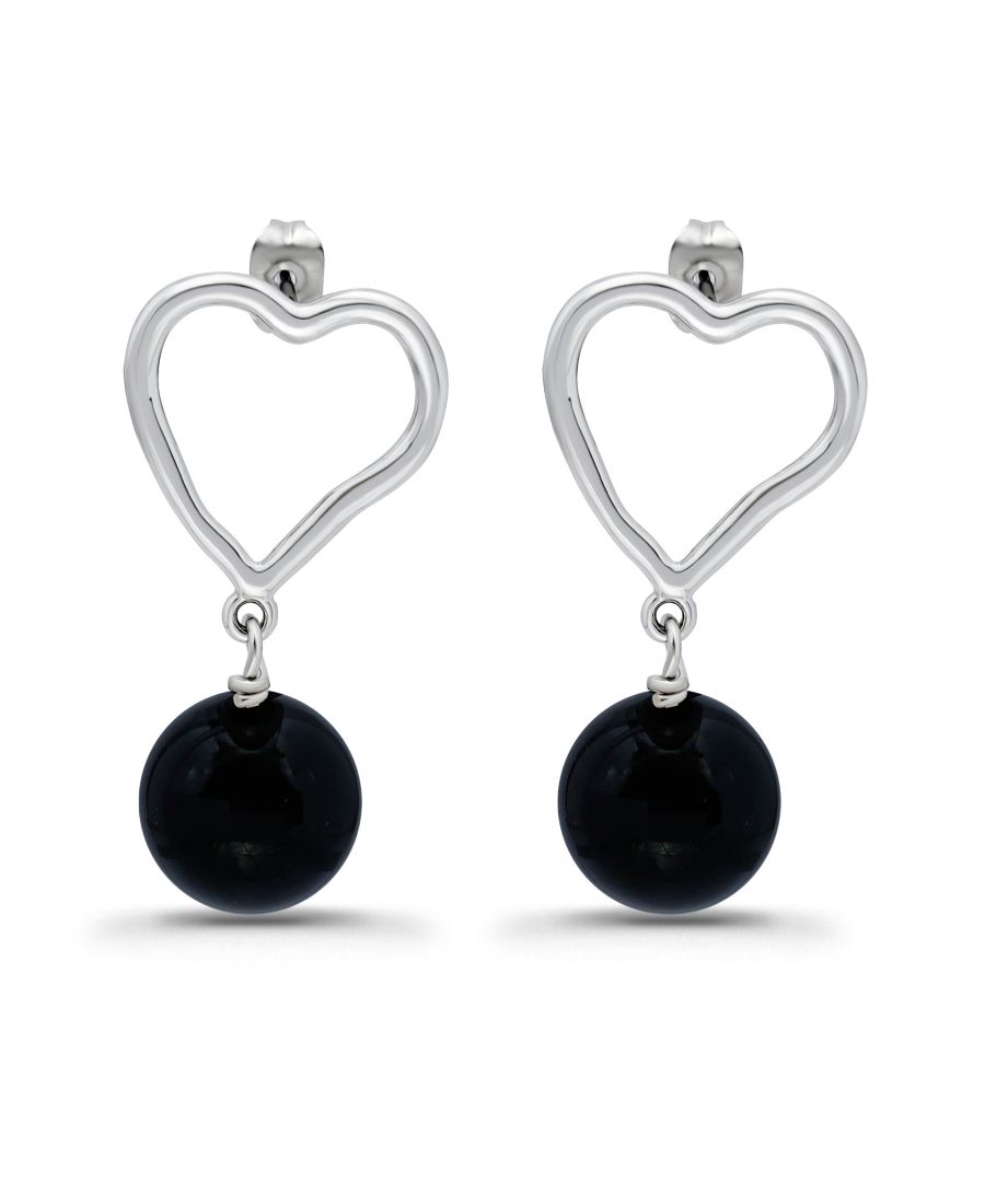 Серебряные серьги-гвоздики в форме открытого сердца Macy's, Silver/Onyx
Серебряные серьги-гвоздики в форме открытого сердца Macy's, Silver/Onyx
