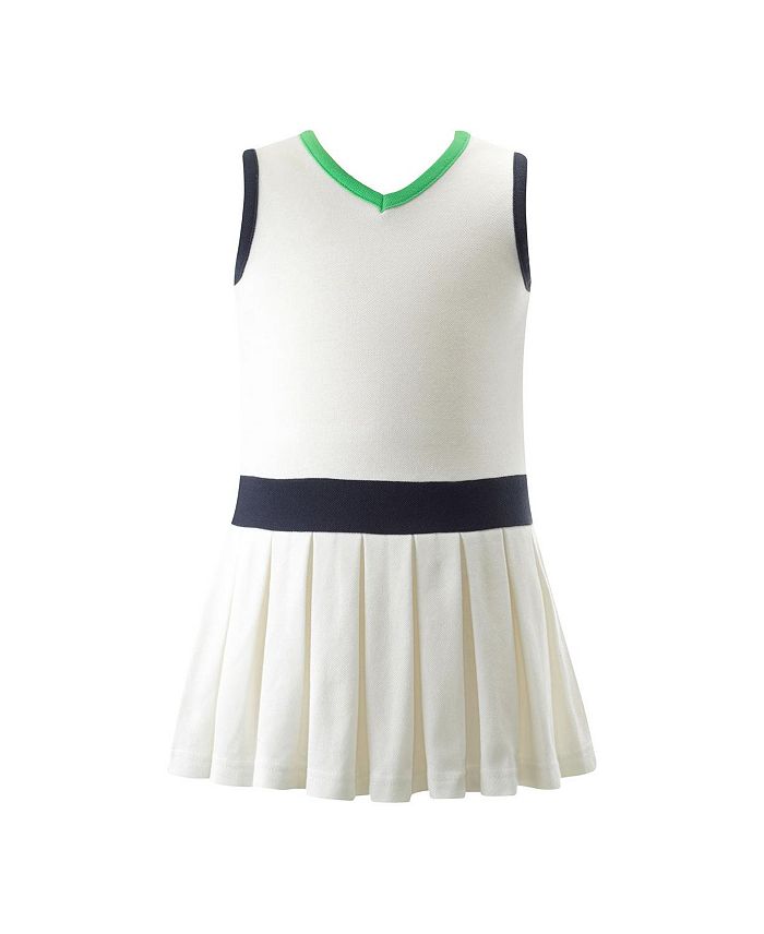 Детское платье для тенниса с плиссированной юбкой и шортами - для малышей и детей постарше Rachel Riley, белый