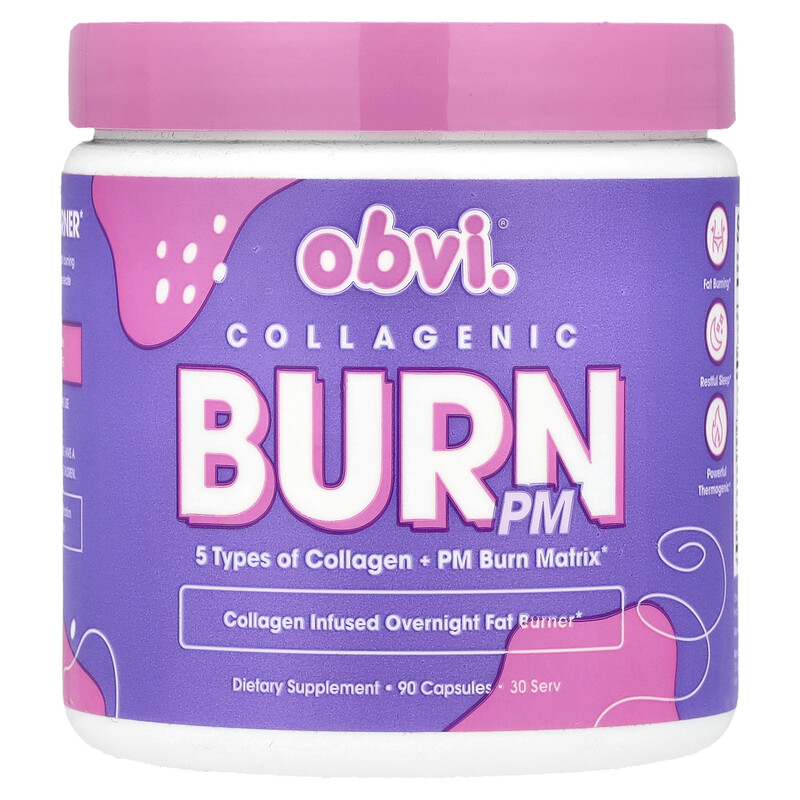 Obvi, Collagenic Burn PM, 90 капсул
Obvi, Collagenic Burn PM, 90 капсул