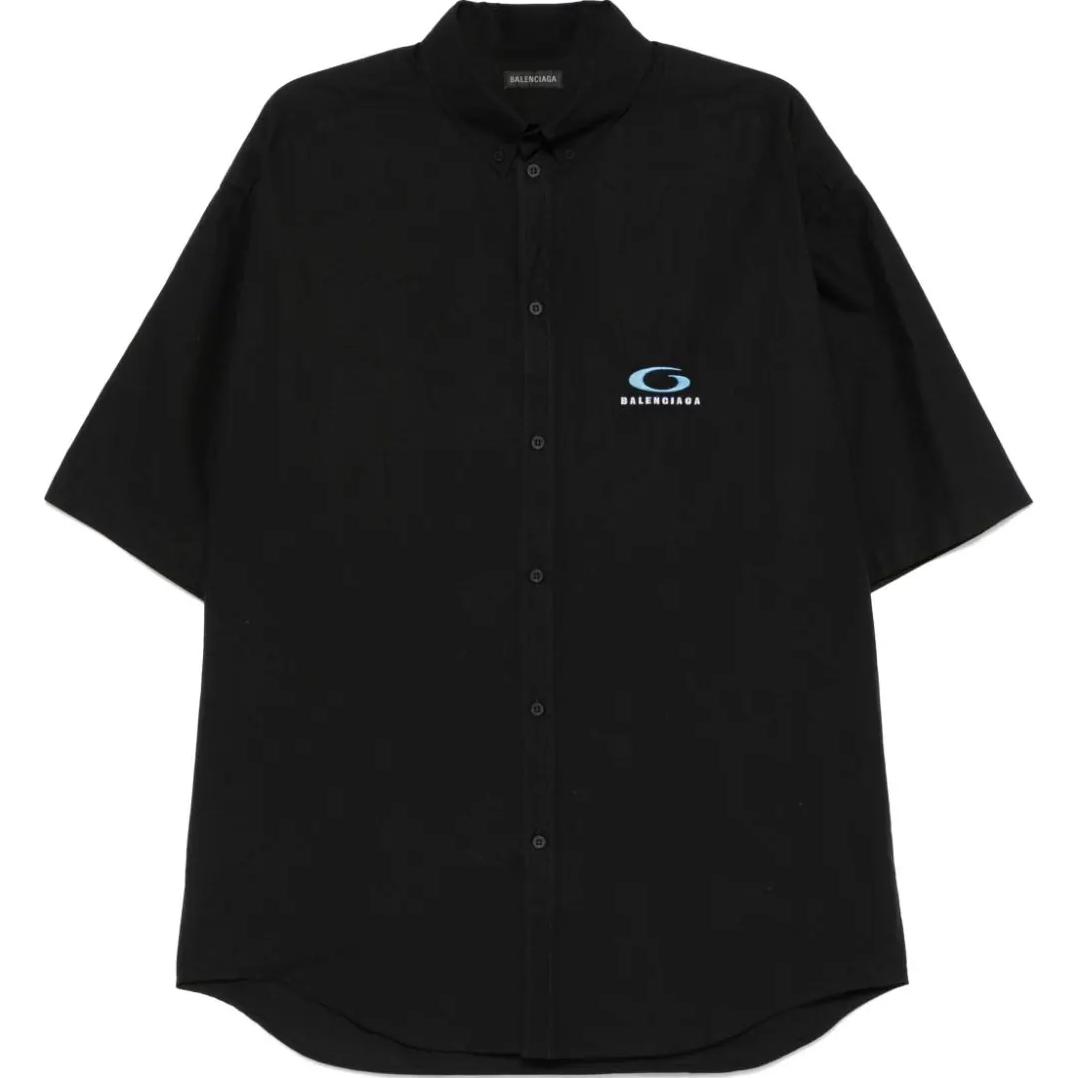 Футболка с коротким рукавом и вышитым логотипом Balenciaga, черный
Футболка с коротким рукавом и вышитым логотипом Balenciaga, черный
