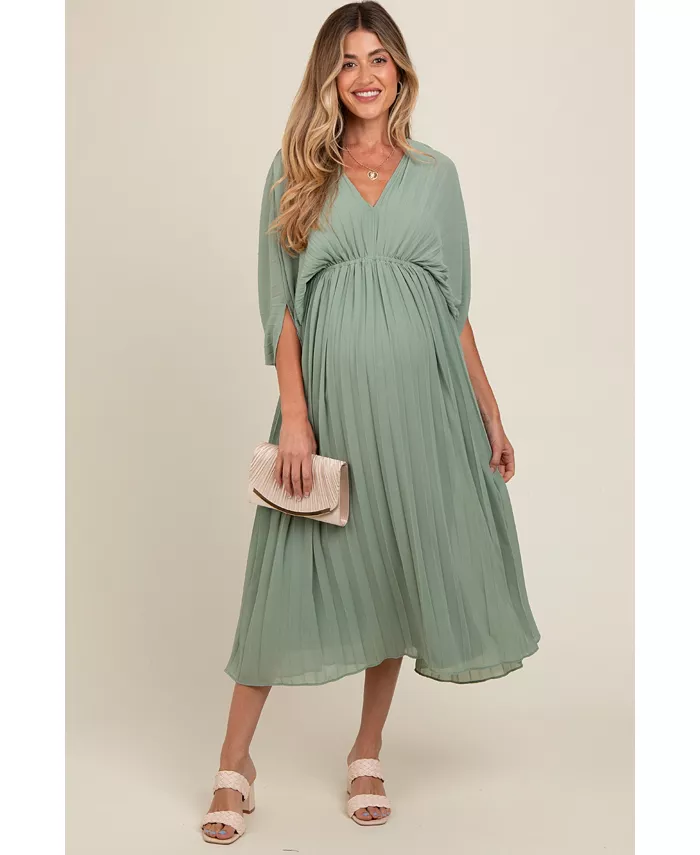 Беременное платье макси с плиссированной юбкой и V-образным вырезом светло-оливкового цвета Pinkblush, зеленый
Беременное платье макси с плиссированной юбкой и V-образным вырезом светло-оливкового цвета Pinkblush, зеленый
