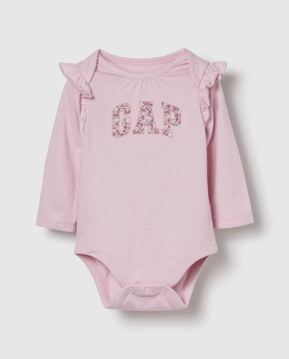 Боди для малыша с оборками и логотипом из органического хлопка Gap, розовый
Боди для малыша с оборками и логотипом из органического хлопка Gap, розовый