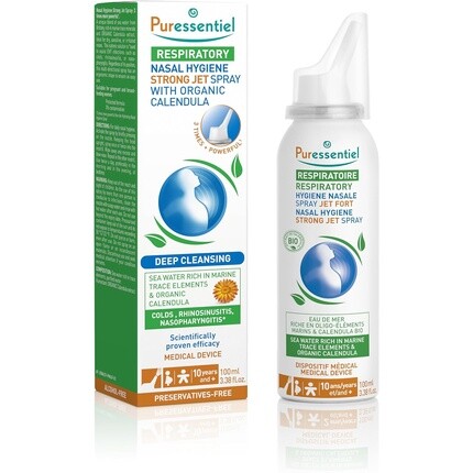 Спрей для носа и дыхательных путей Strong Jet 100 мл Puressentiel
Спрей для носа и дыхательных путей Strong Jet 100 мл Puressentiel
