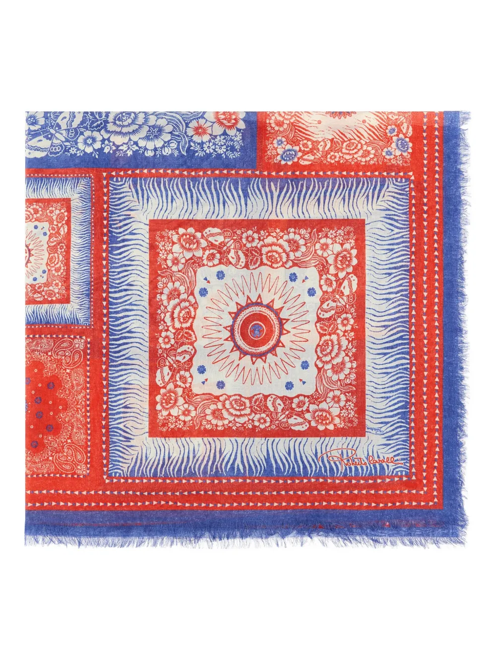 Шаль с зебровым узором и логотипом Roberto Cavalli, синий
Шаль с зебровым узором и логотипом Roberto Cavalli, синий