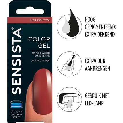 Sensista Color Gel Nuts About You - Коричневый
Sensista Color Gel Nuts About You - Коричневый