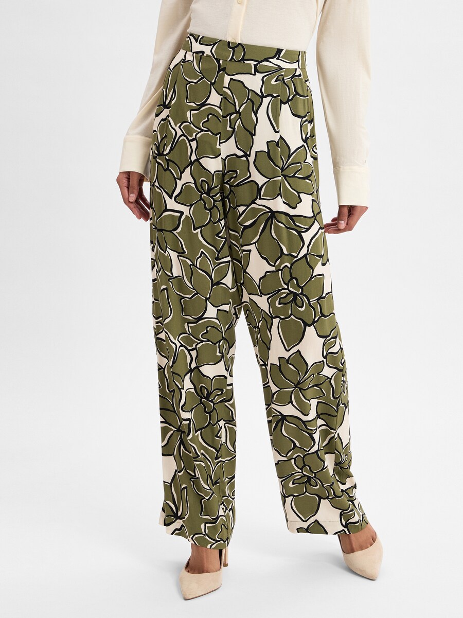 Широкие брюки со складкой спереди VILA Mara Dura, зеленый
Широкие брюки со складкой спереди VILA Mara Dura, зеленый