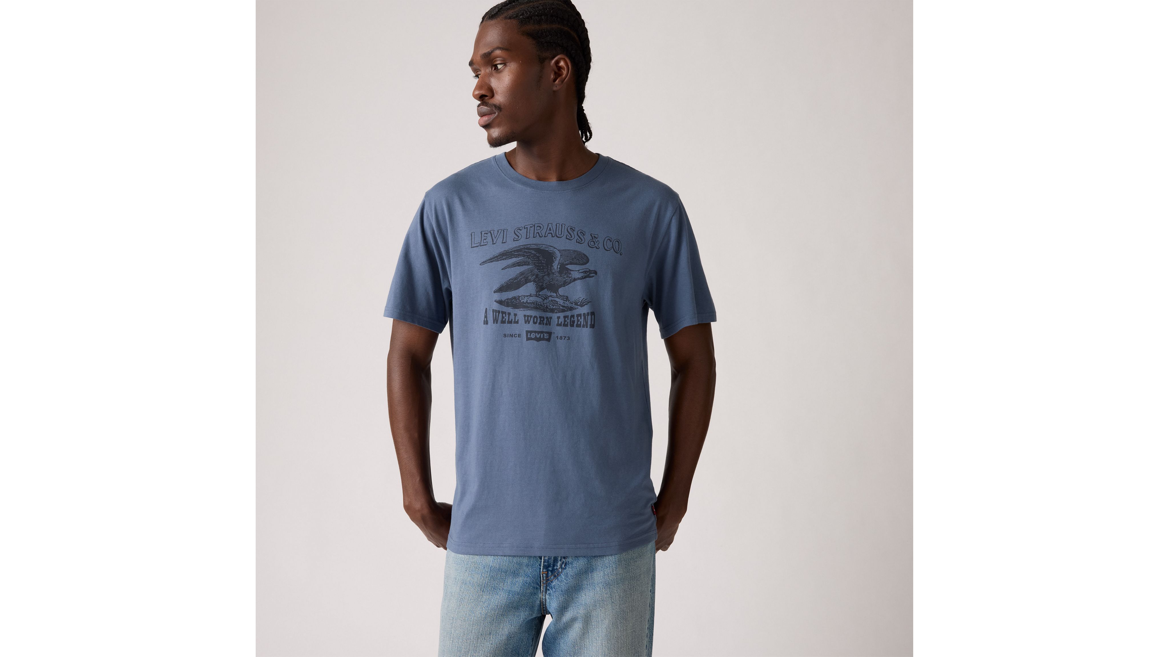 Футболка свободного кроя с короткими рукавами и принтом Levi's, Healdry Vintage Indigo - Blue
Футболка свободного кроя с короткими рукавами и принтом Levi's, Healdry Vintage Indigo - Blue