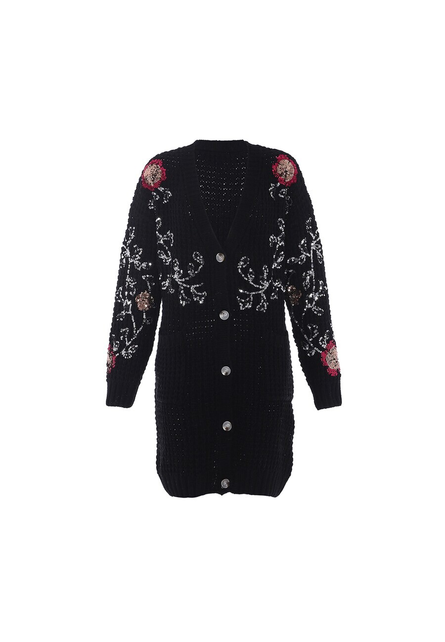 Вязаный кардиган faina Knit Cardigan, черный
Вязаный кардиган faina Knit Cardigan, черный