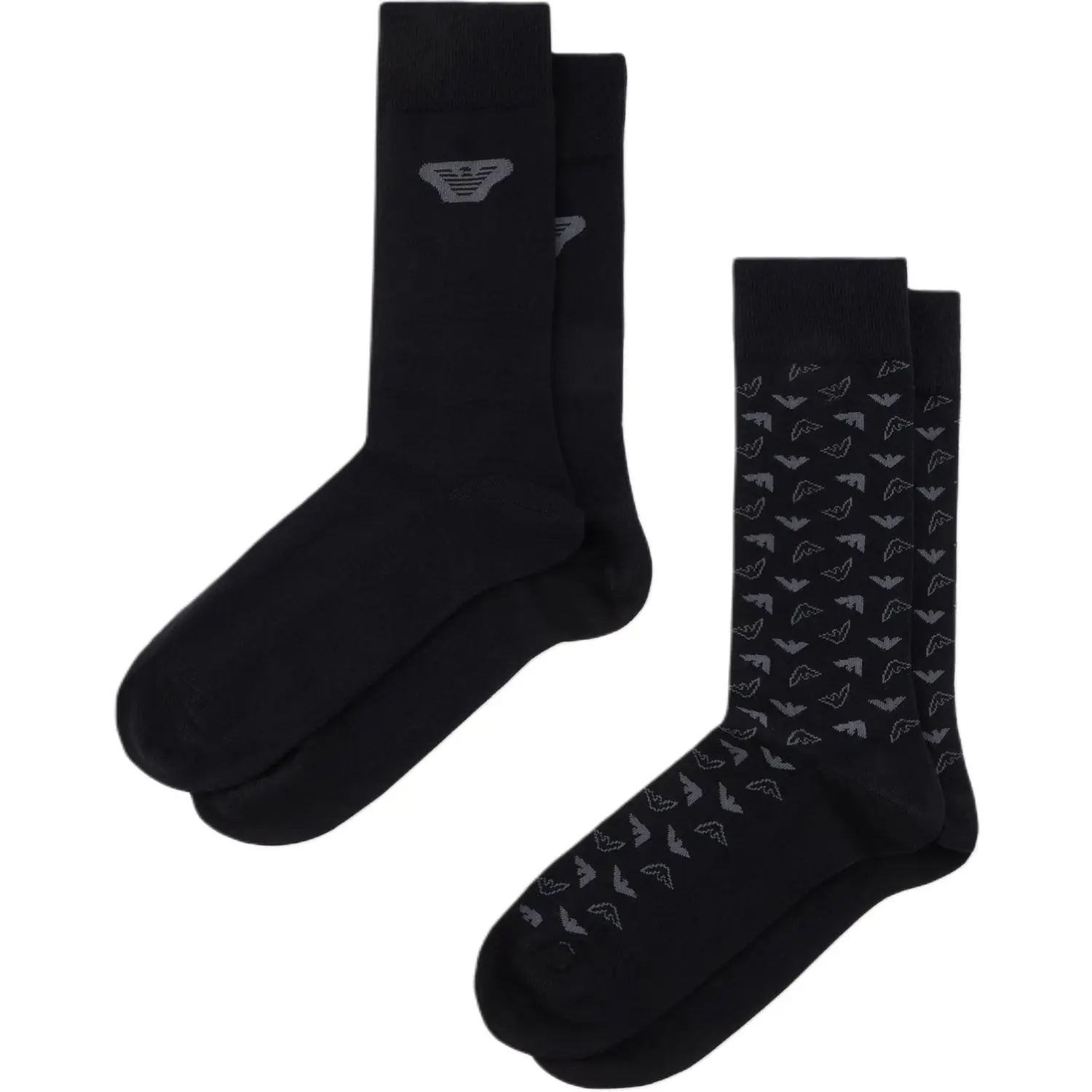 Emporio Armani Мужские носки средней высоты, комплект из 2 пар, черные
Emporio Armani Мужские носки средней высоты, комплект из 2 пар, черные