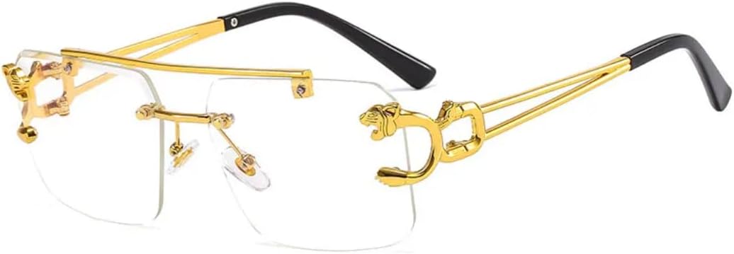 Модные металлические солнцезащитные очки без оправы с леопардовым принтом, двойной перемычкой, градиентной пленкой Ocean Film, защитой от УФ-излучения UV400 VVTWSSW, Clear
Модные металлические солнцезащитные очки без оправы с леопардовым принтом, двойной перемычкой, градиентной пленкой Ocean Film, защитой от УФ-излучения UV400 VVTWSSW, Clear