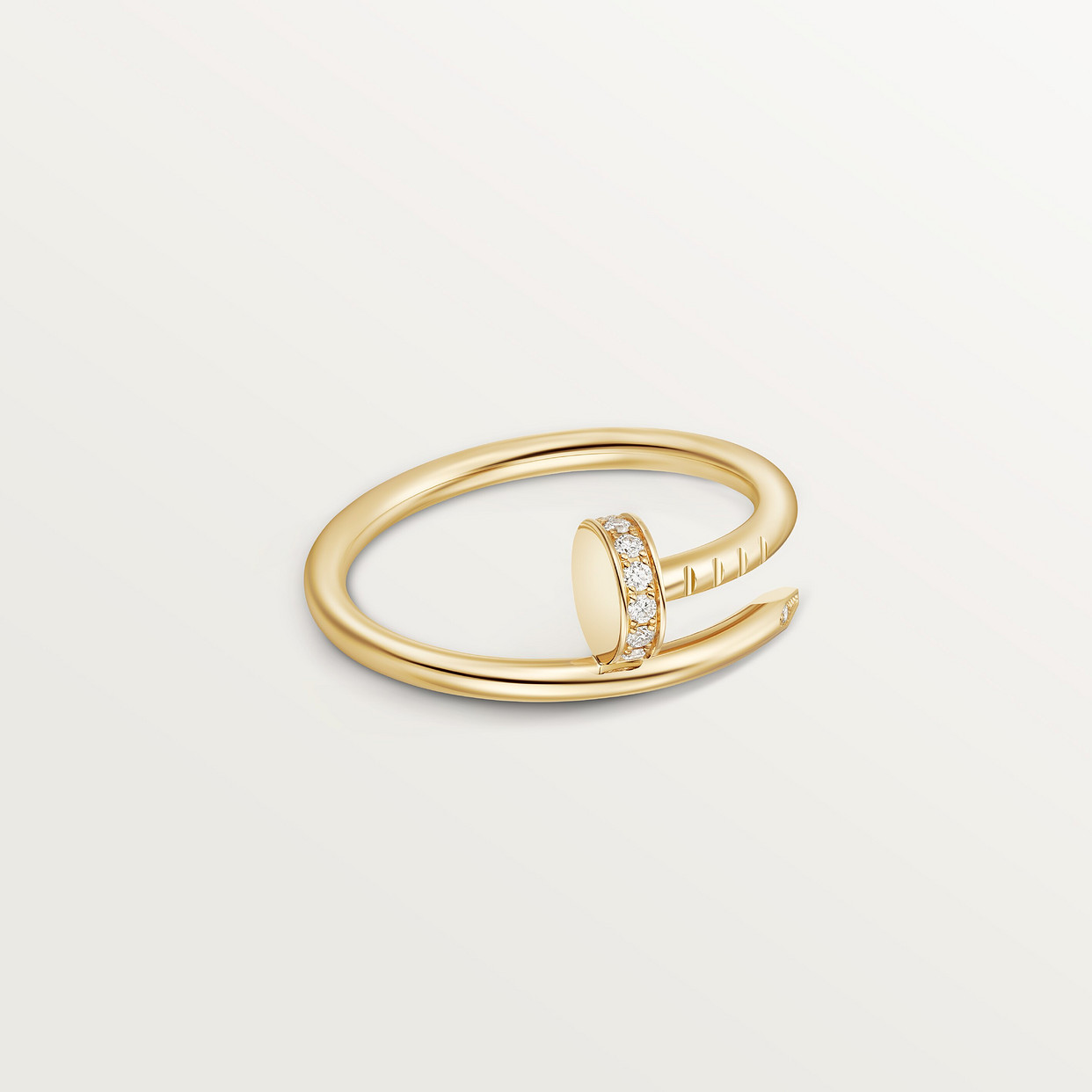 Кольцо Cartier Bague Juste un Clou, маленькая модель, бриллианты, желтое золото
Кольцо Cartier Bague Juste un Clou, маленькая модель, бриллианты, желтое золото