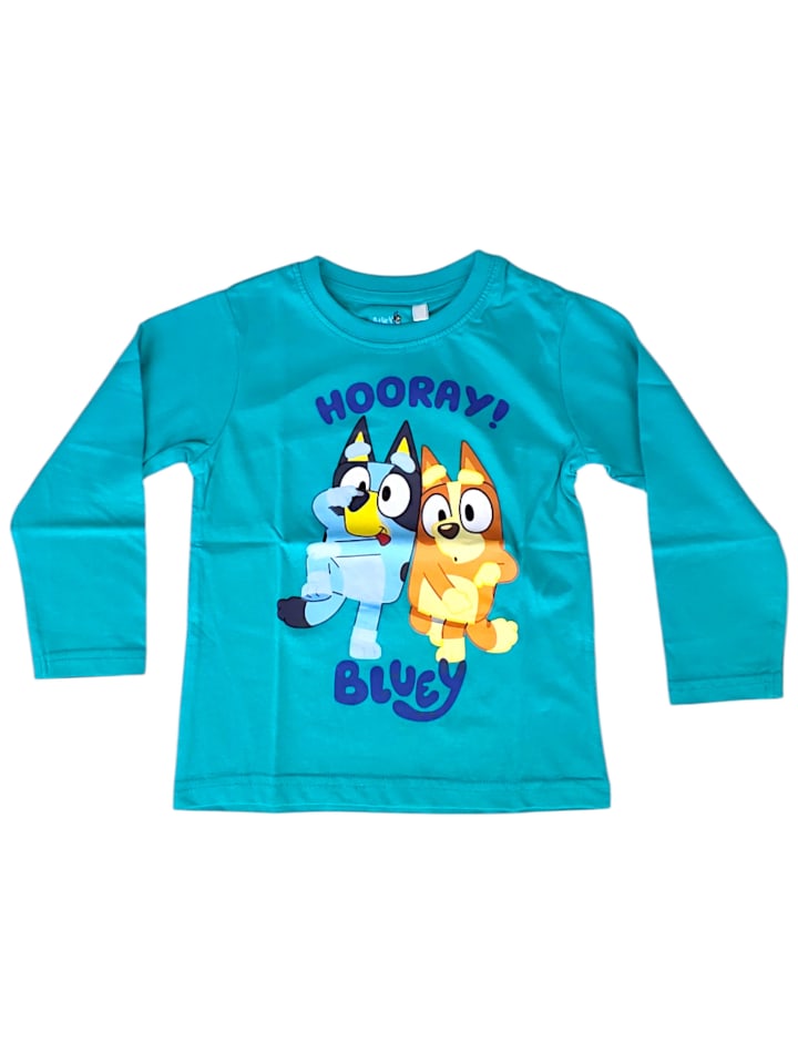 Рубашка с длинным рукавом Bluey, бирюзовый 
Рубашка с длинным рукавом Bluey, бирюзовый