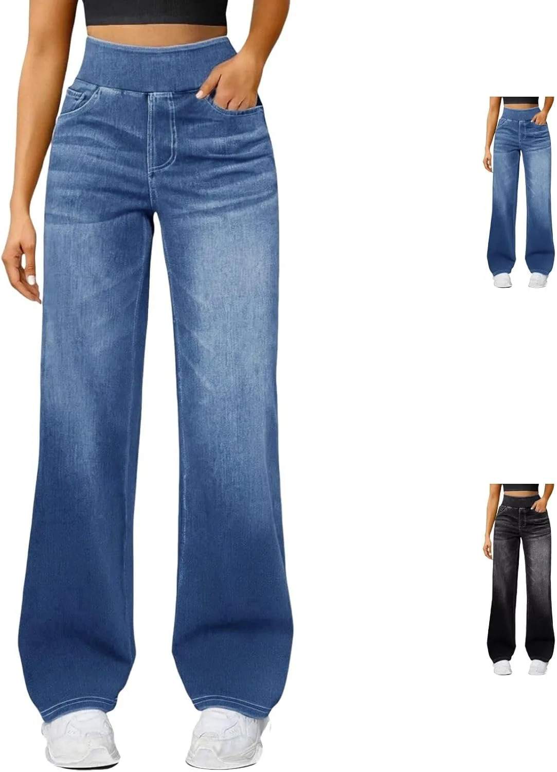 Женские джинсы-джоггеры High Waisted Wide Leg
Женские джинсы-джоггеры High Waisted Wide Leg