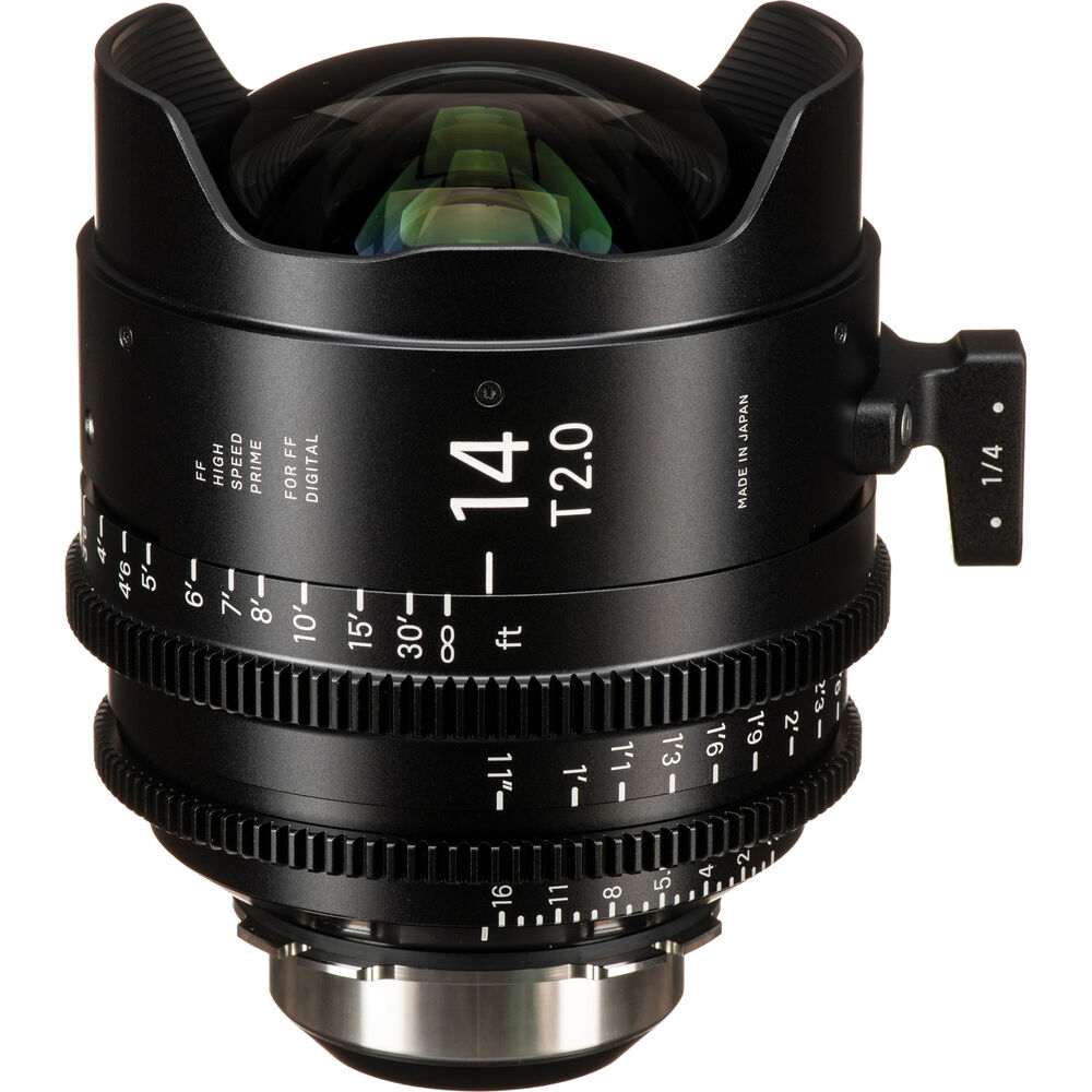 Высокоскоростной кинообъектив Sigma 14mm T2 FF с фиксированным фокусным расстоянием и технологией /i (ARRI PL, Feet)
Высокоскоростной кинообъектив Sigma 14mm T2 FF с фиксированным фокусным расстоянием и технологией /i (ARRI PL, Feet)