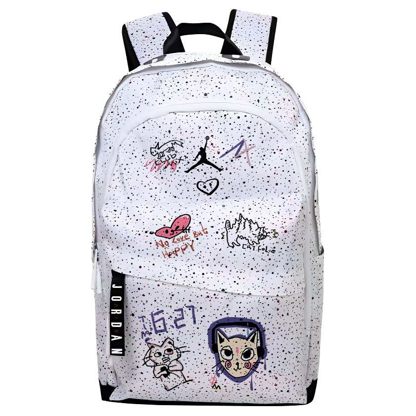 Jordan Полиэстеровый рюкзак унисекс белый, Kitten Graffiti
Jordan Полиэстеровый рюкзак унисекс белый, Kitten Graffiti