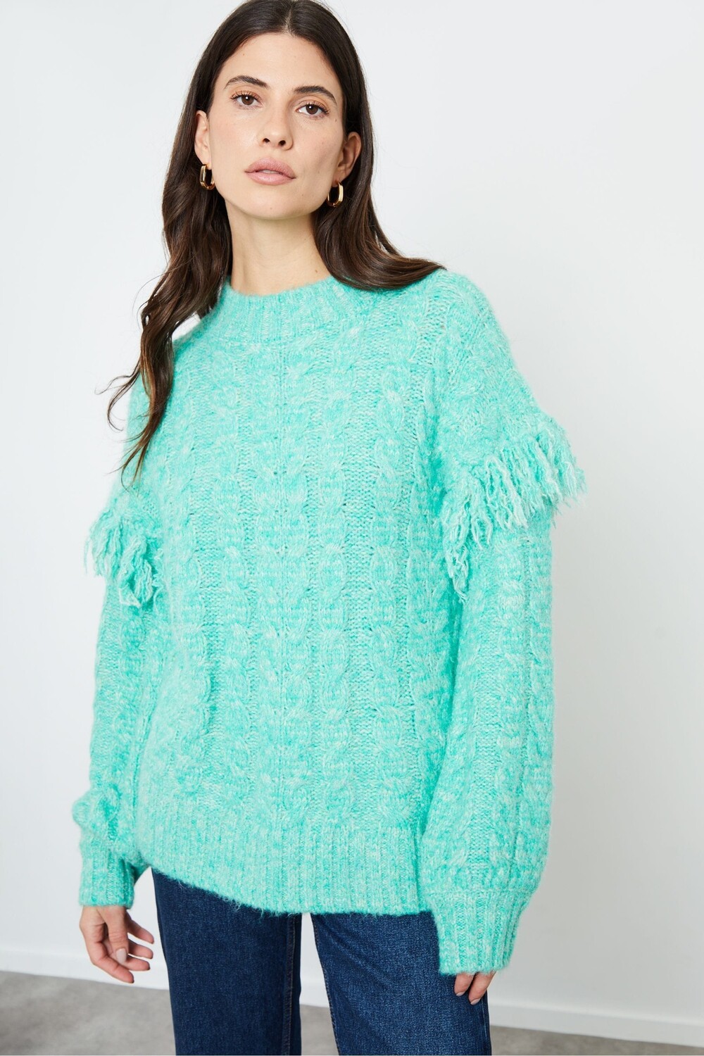 Джемпер с кисточками из витой пряжи Another Sunday, зеленый
Джемпер с кисточками из витой пряжи Another Sunday, зеленый