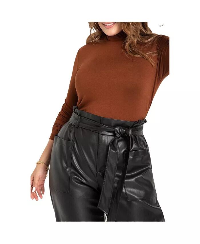 Многослойная водолазка больших размеров ELOQUII, коричневый
Многослойная водолазка больших размеров ELOQUII, коричневый