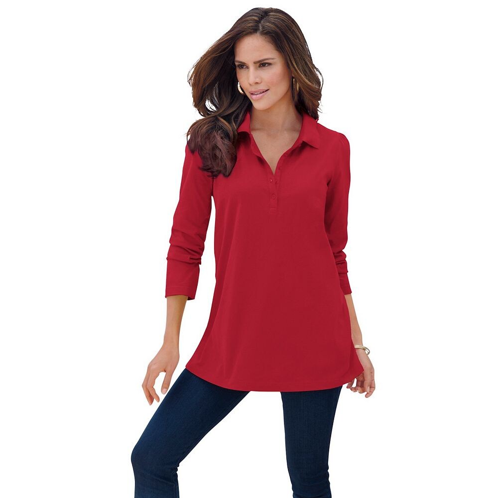 Женская футболка-поло с длинными рукавами больших размеров Roaman Ultimate Roaman's, цвет Classic Red
Женская футболка-поло с длинными рукавами больших размеров Roaman Ultimate Roaman's, цвет Classic Red