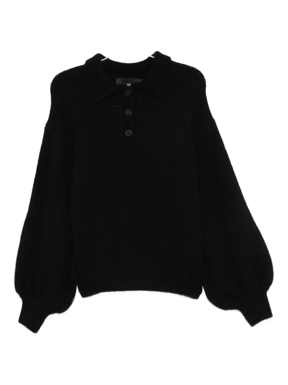 Свитер с воротником-поло и рукавами-буфами I Love Mr Mittens, черный
Свитер с воротником-поло и рукавами-буфами I Love Mr Mittens, черный