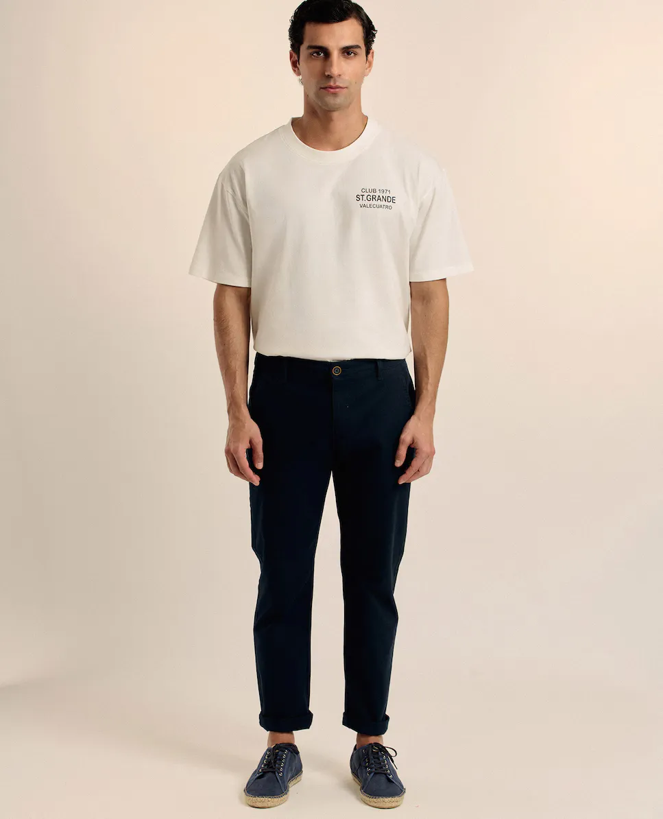 Мужские брюки-чиносы обычного кроя Valecuatro, темно-синий 
Мужские брюки-чиносы обычного кроя Valecuatro, темно-синий