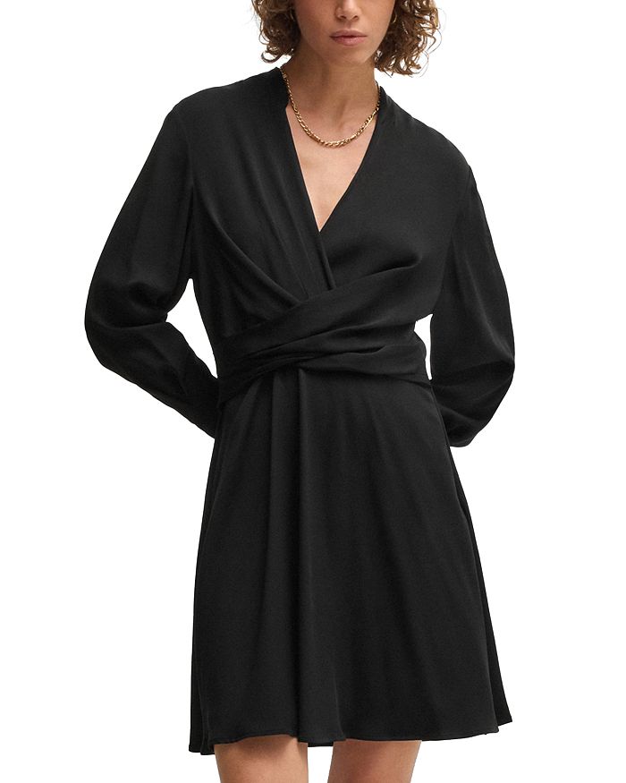 Дизайнерское мини-платье Dimkai с запахом BOSS, черный
Дизайнерское мини-платье Dimkai с запахом BOSS, черный