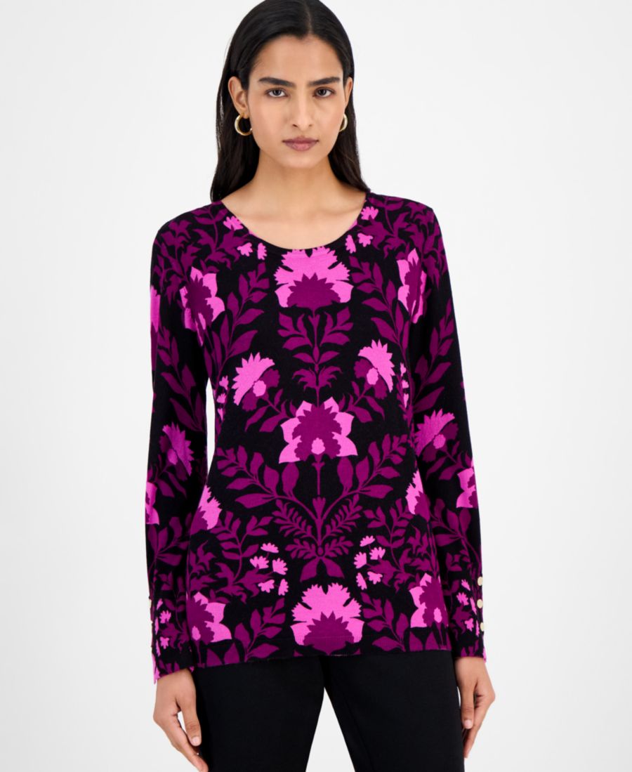 Женский свитер с принтом и круглым вырезом JM Collection, Acai Berry Combo
Женский свитер с принтом и круглым вырезом JM Collection, Acai Berry Combo