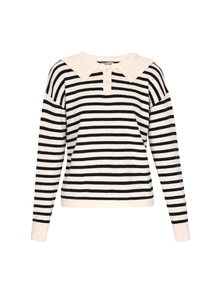 DreiMaster Женский свитер кремового цвета с черными вставками
DreiMaster Женский свитер кремового цвета с черными вставками