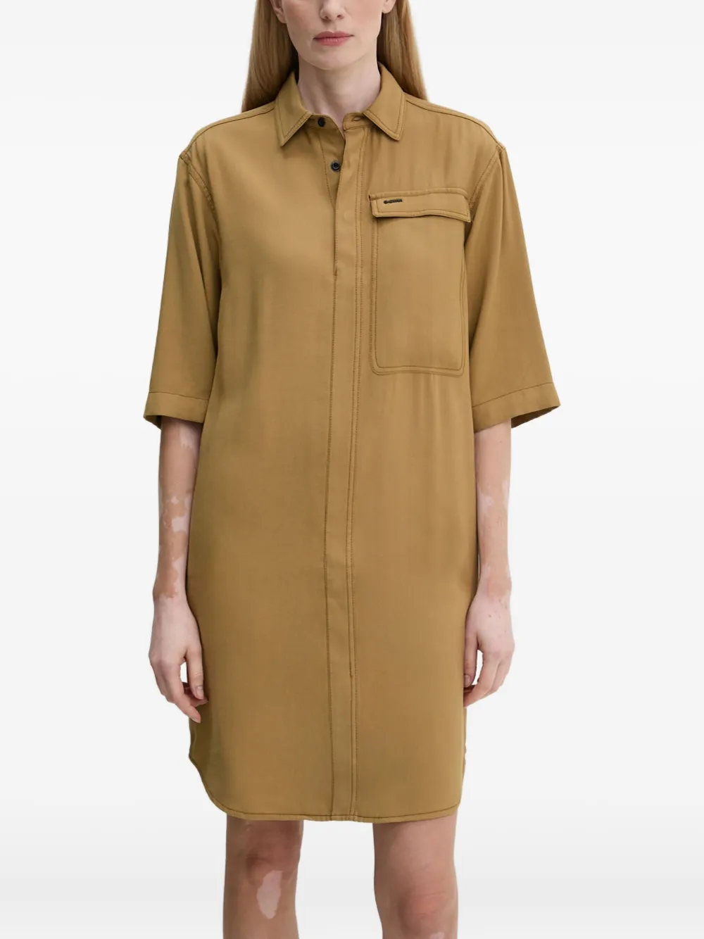 Мини-платье с карманами и воротником G-Star Raw, коричневый
Мини-платье с карманами и воротником G-Star Raw, коричневый