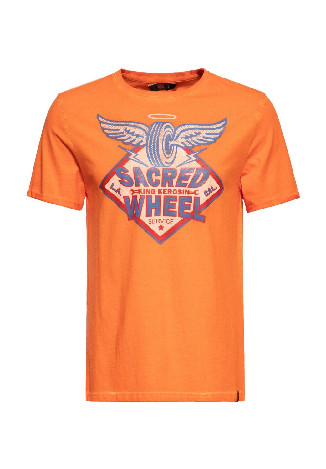 Промасленная футболка с принтом Sacred Wheel KING KEROSIN, оранжевый
Промасленная футболка с принтом Sacred Wheel KING KEROSIN, оранжевый