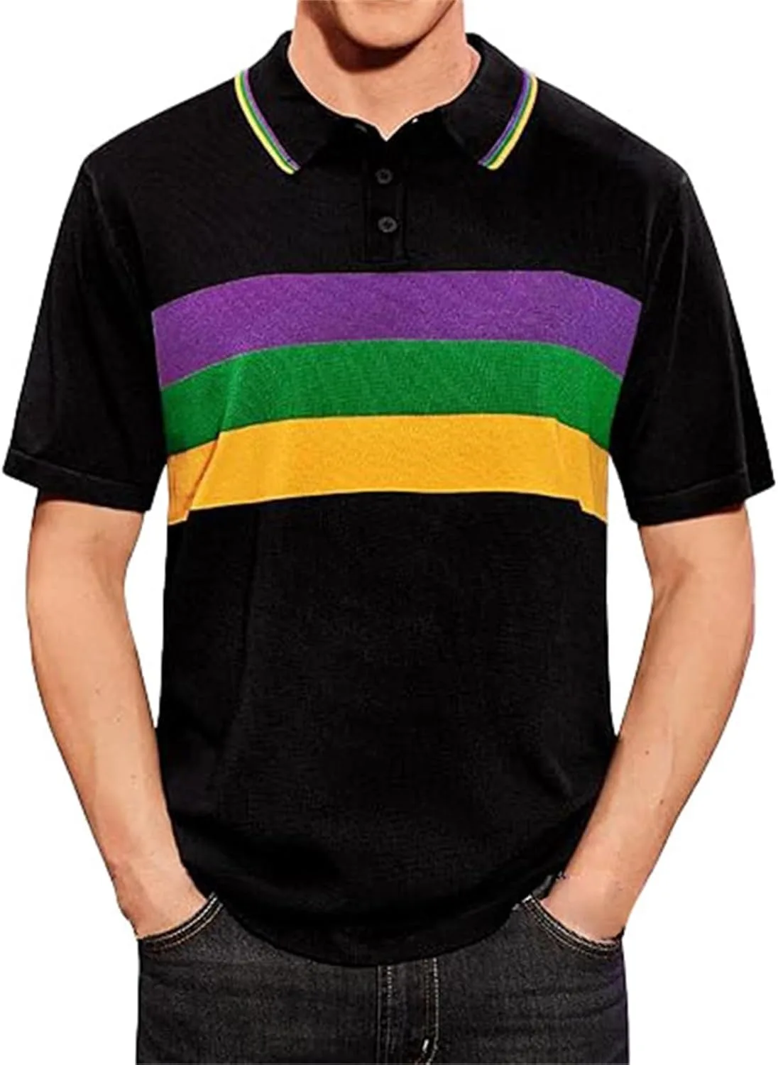 Футболка-поло Mardi Gras Striped, Regular Fit, Plus Size
Футболка-поло Mardi Gras Striped, Regular Fit, Plus Size