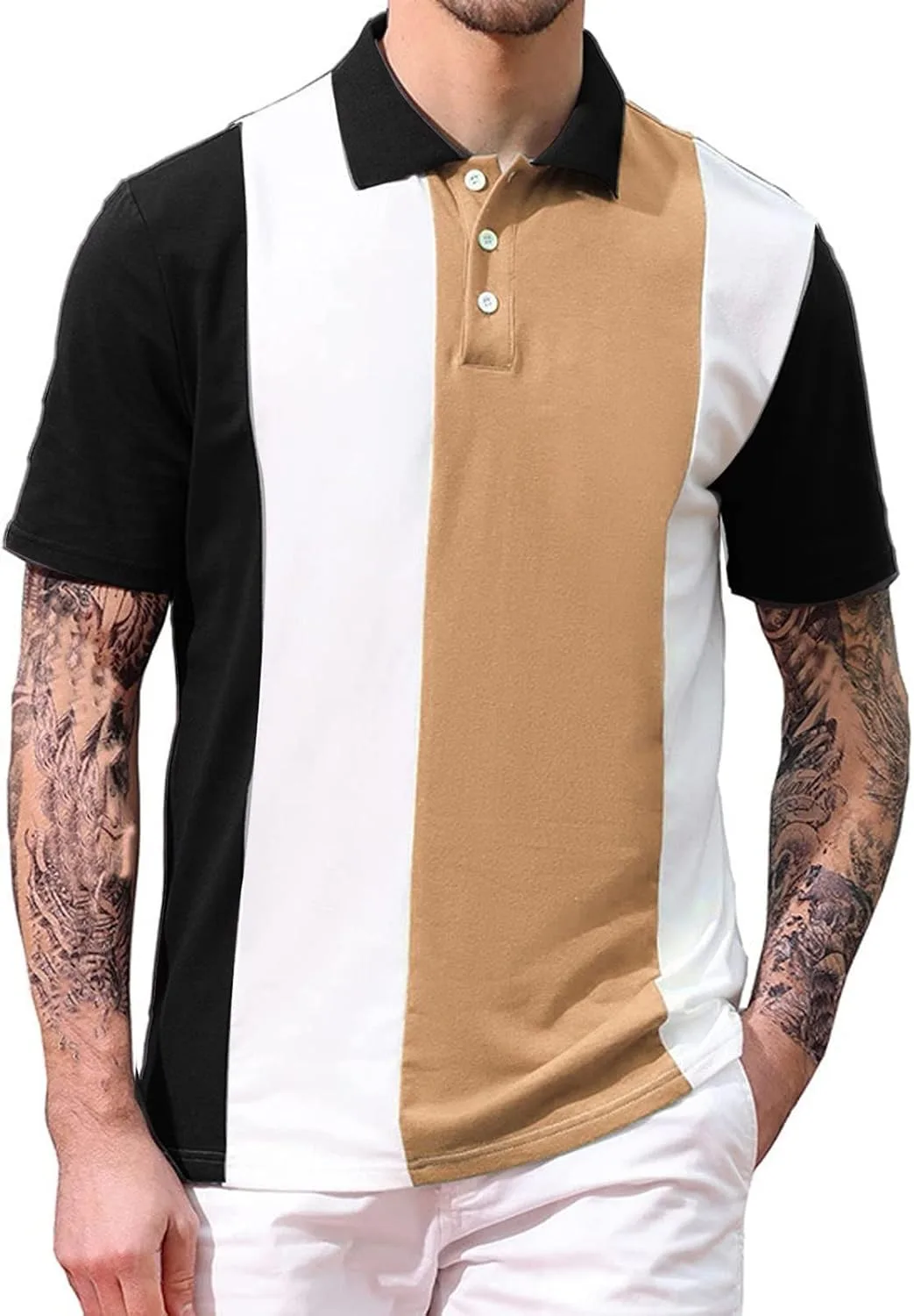 Футболка-поло мужская с коротким рукавом и контрастным воротником
Футболка-поло мужская с коротким рукавом и контрастным воротником