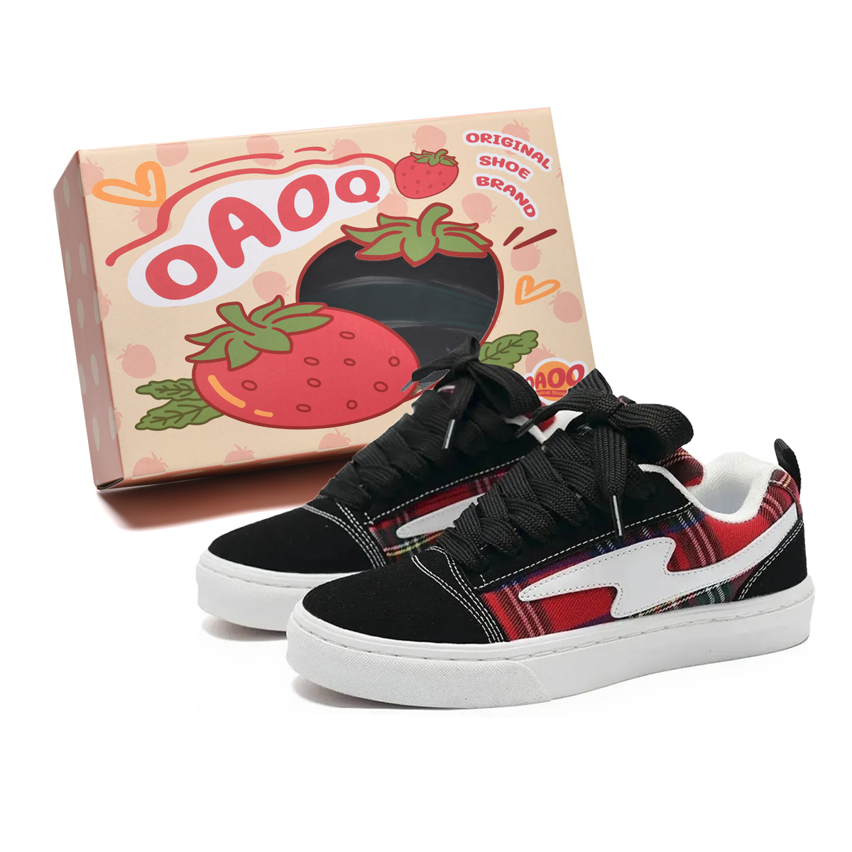 OAOQ Амортизирующие износостойкие легкие дышащие нескользящие низкие скейтборд кроссовки унисекс черно-красные с черными шнурками, цвет Black Red (Black Laces)
OAOQ Амортизирующие износостойкие легкие дышащие нескользящие низкие скейтборд кроссовки унисекс черно-красные с черными шнурками, цвет Black Red (Black Laces)