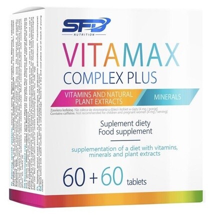 СФД VITAMAX Complex Plus Комплекс витаминов и минералов, 120 таблеток, 2 шт. в упаковке Sfd
СФД VITAMAX Complex Plus Комплекс витаминов и минералов, 120 таблеток, 2 шт. в упаковке Sfd