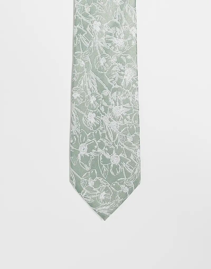 Галстук с цветочным принтом ASOS DESIGN шалфейно-зеленого цвета
Галстук с цветочным принтом ASOS DESIGN шалфейно-зеленого цвета
