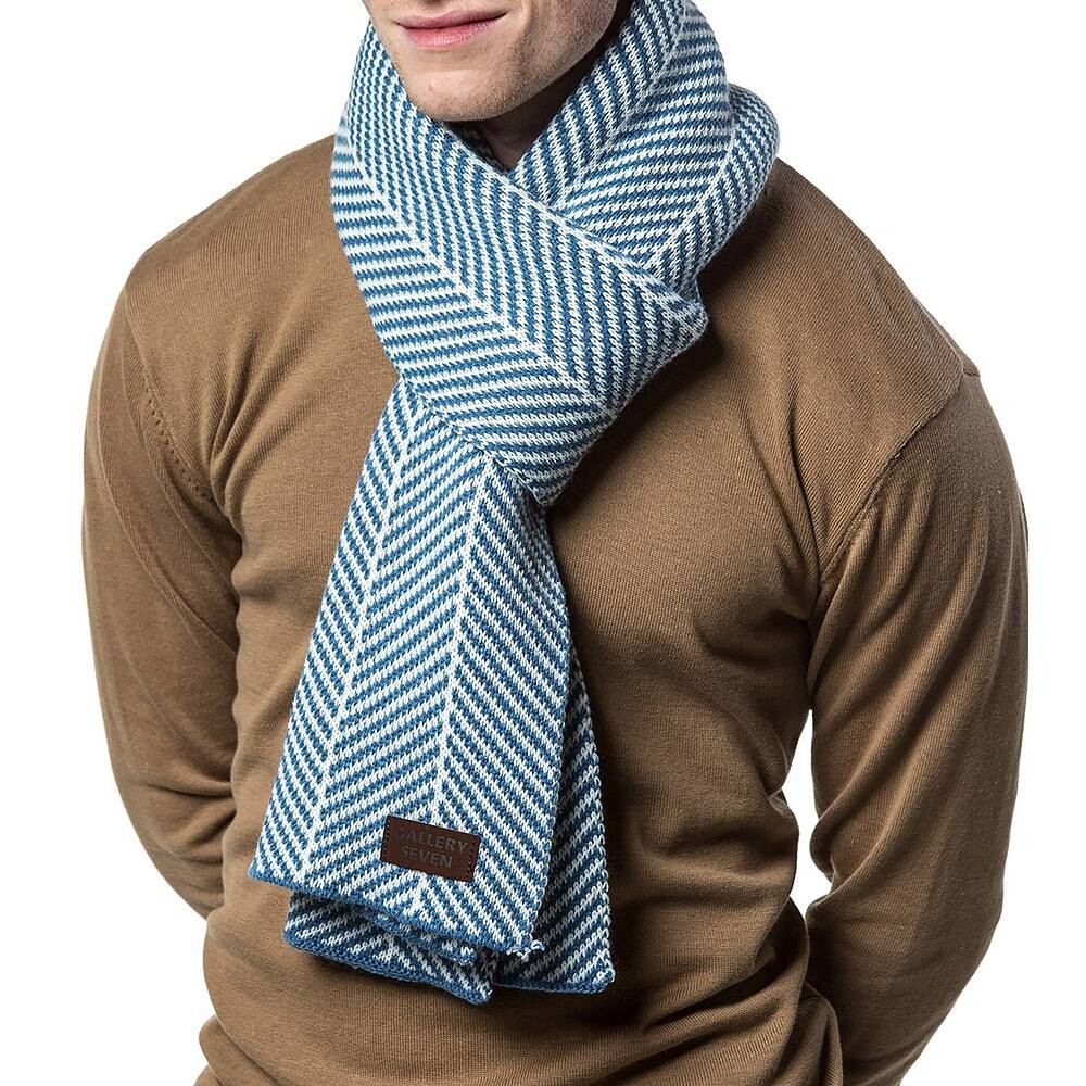 Мужской зимний шарф мягкой вязки Gallery Seven, цвет Lt Blue White
Мужской зимний шарф мягкой вязки Gallery Seven, цвет Lt Blue White