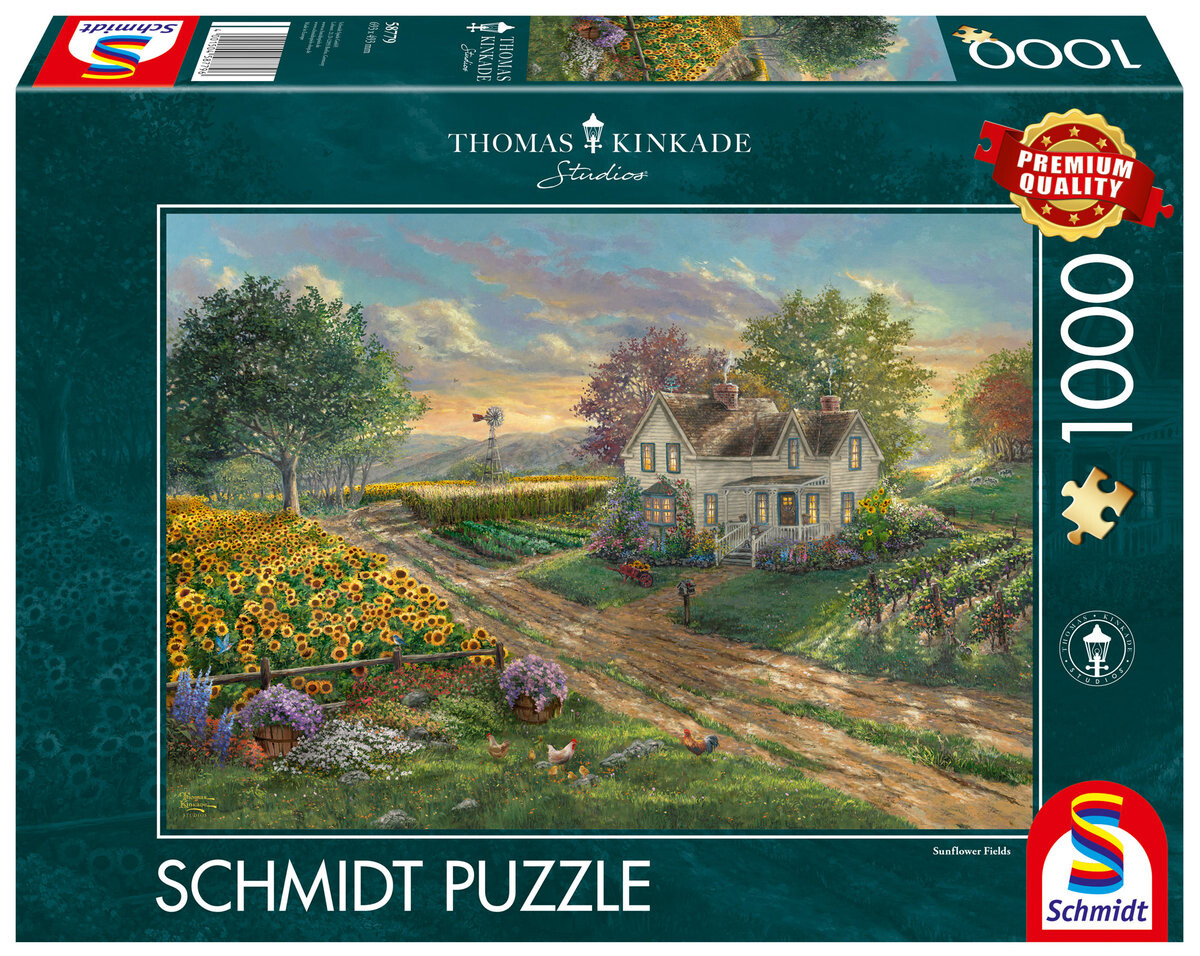 Пазл THOMAS KINKADE Подсолнуховое поле, 1000 шт. Schmidt
Пазл THOMAS KINKADE Подсолнуховое поле, 1000 шт. Schmidt