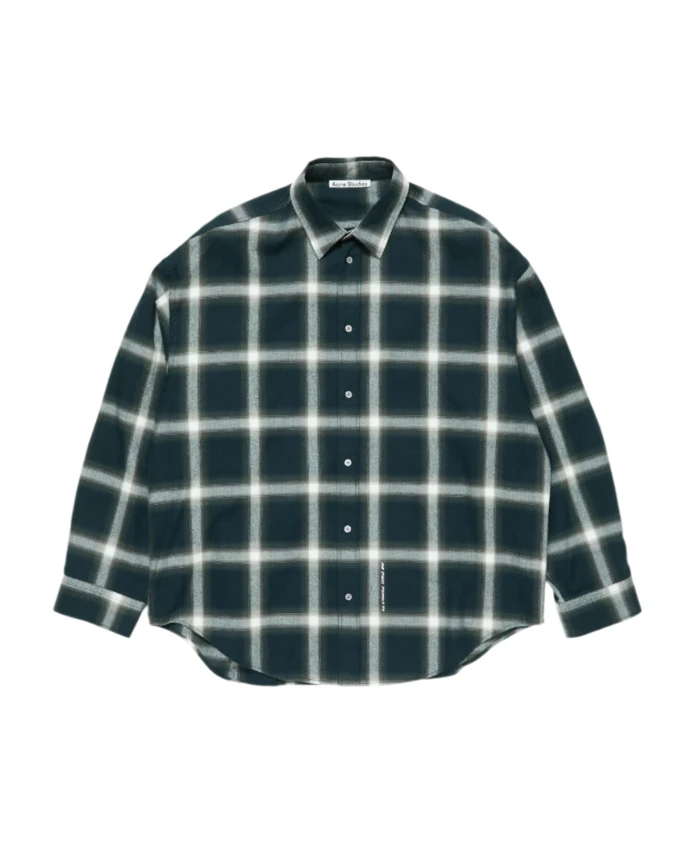 Хлопковая рубашка с планкой на пуговицах Acne Studios, синий
Хлопковая рубашка с планкой на пуговицах Acne Studios, синий