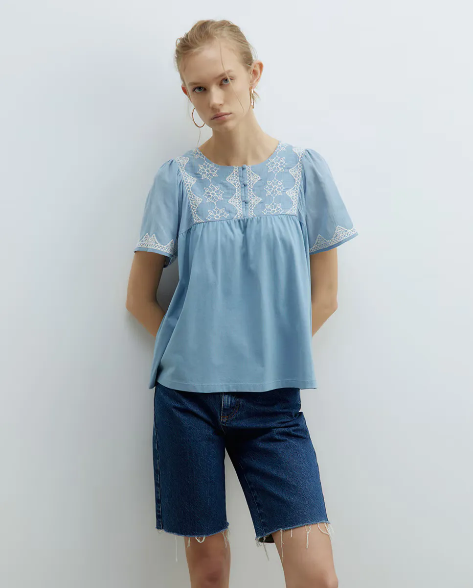 Вышитая футболка Sfera, синий
Вышитая футболка Sfera, синий