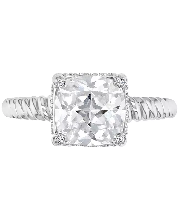 Обручальное кольцо-солитер с кубическим цирконием огранки «кушон» Macy'S, silver
Обручальное кольцо-солитер с кубическим цирконием огранки «кушон» Macy'S, silver