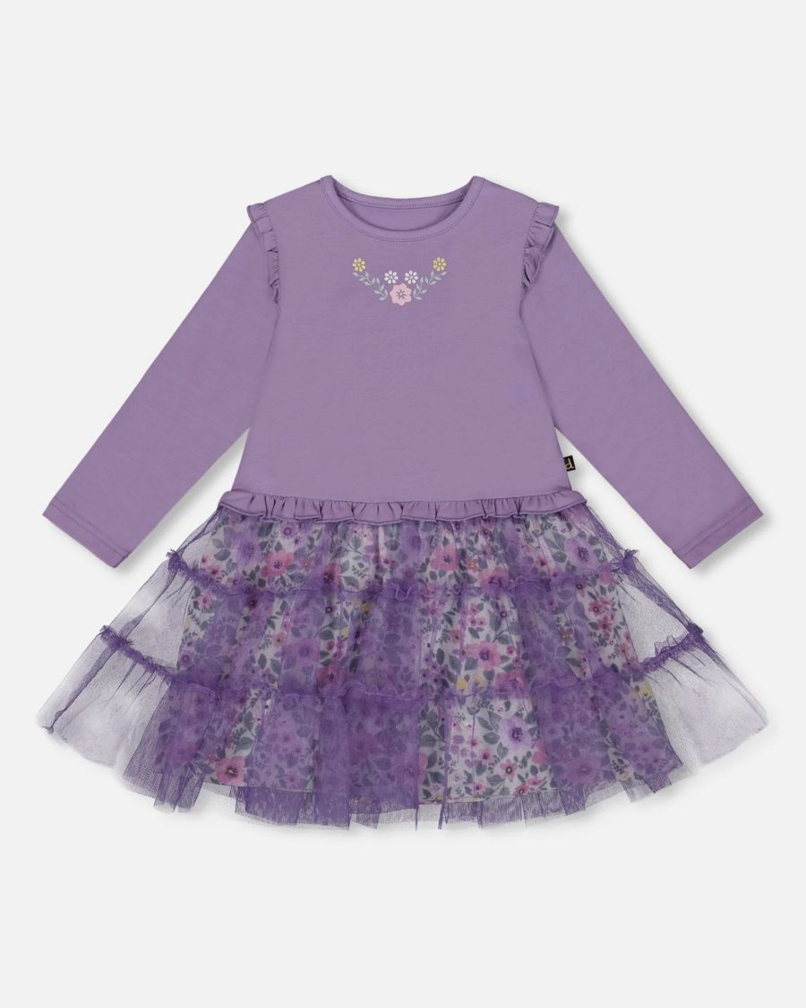 Детское двухслойное платье для девочек из муслина и сетчатой юбки, фиолетово-серого цвета Deux par Deux, Purple gray
Детское двухслойное платье для девочек из муслина и сетчатой юбки, фиолетово-серого цвета Deux par Deux, Purple gray