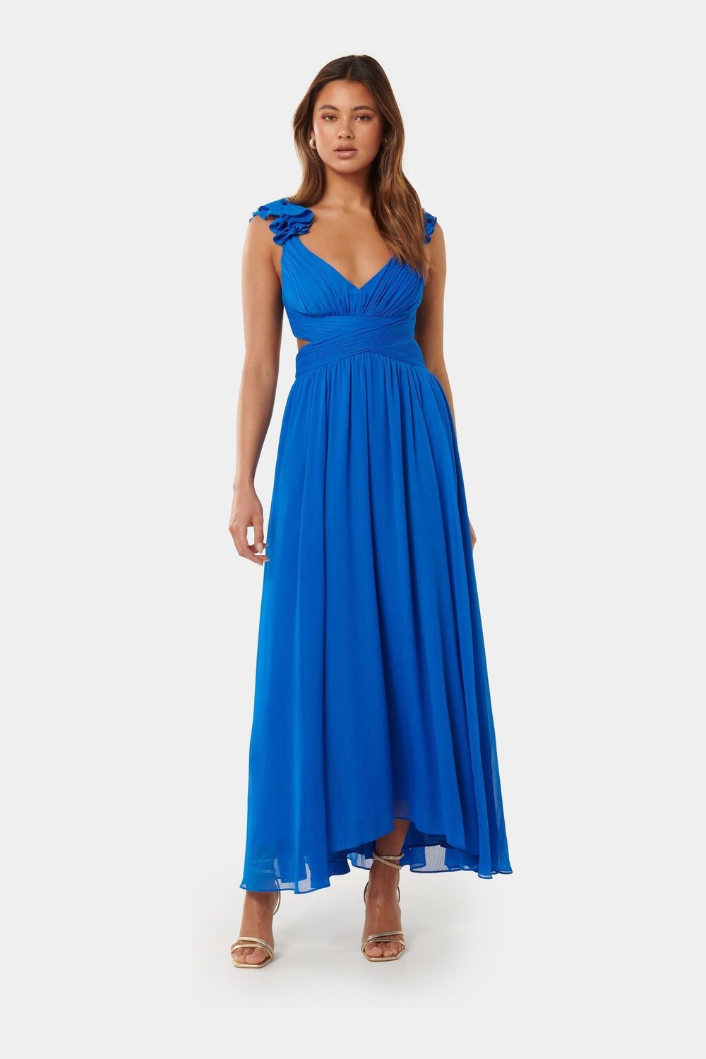 Платье макси Selena с рюшами на плечах Forever New, синий
Платье макси Selena с рюшами на плечах Forever New, синий