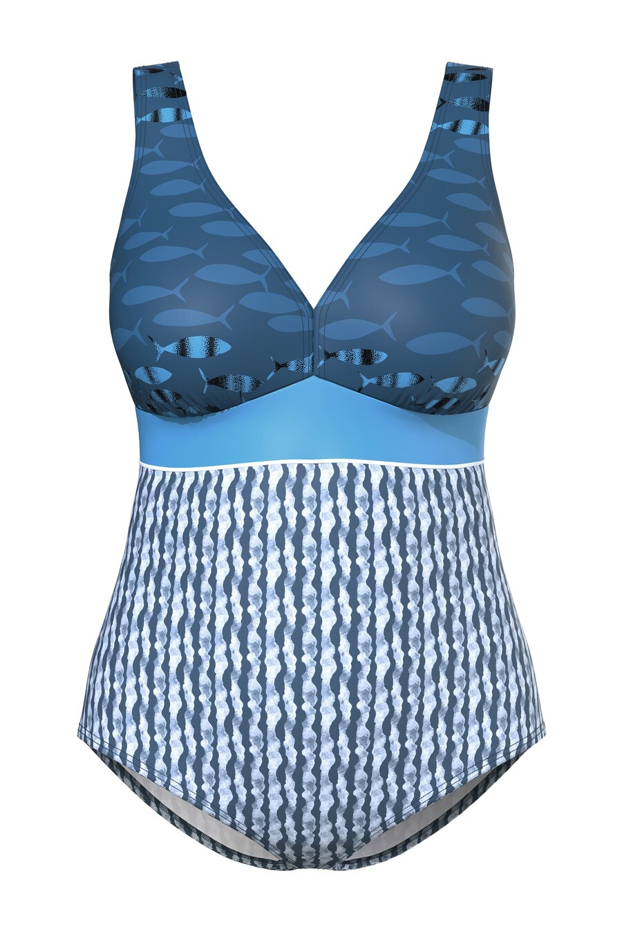 Купальник Ulla Popken, Blue/Azure/Dark blue
Купальник Ulla Popken, Blue/Azure/Dark blue