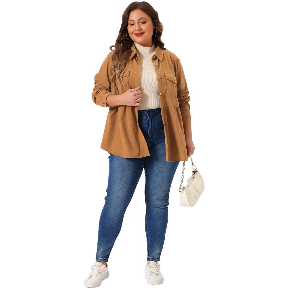 Женские рубашки больших размеров, вельветовые блузки с баской и длинными рукавами с карманами, топы Agnes Orinda, коричневый
Женские рубашки больших размеров, вельветовые блузки с баской и длинными рукавами с карманами, топы Agnes Orinda, коричневый