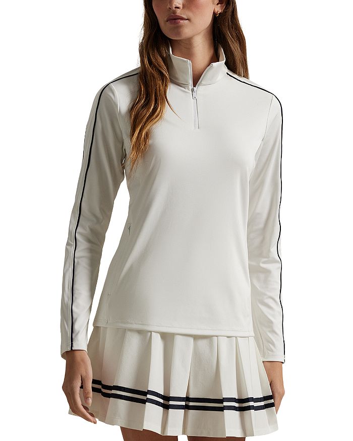 Топ Lauren Ralph Lauren с кантом и отделкой из эластичного материала Interlock с застежкой-молнией на четверть оборота, белый
Топ Lauren Ralph Lauren с кантом и отделкой из эластичного материала Interlock с застежкой-молнией на четверть оборота, белый