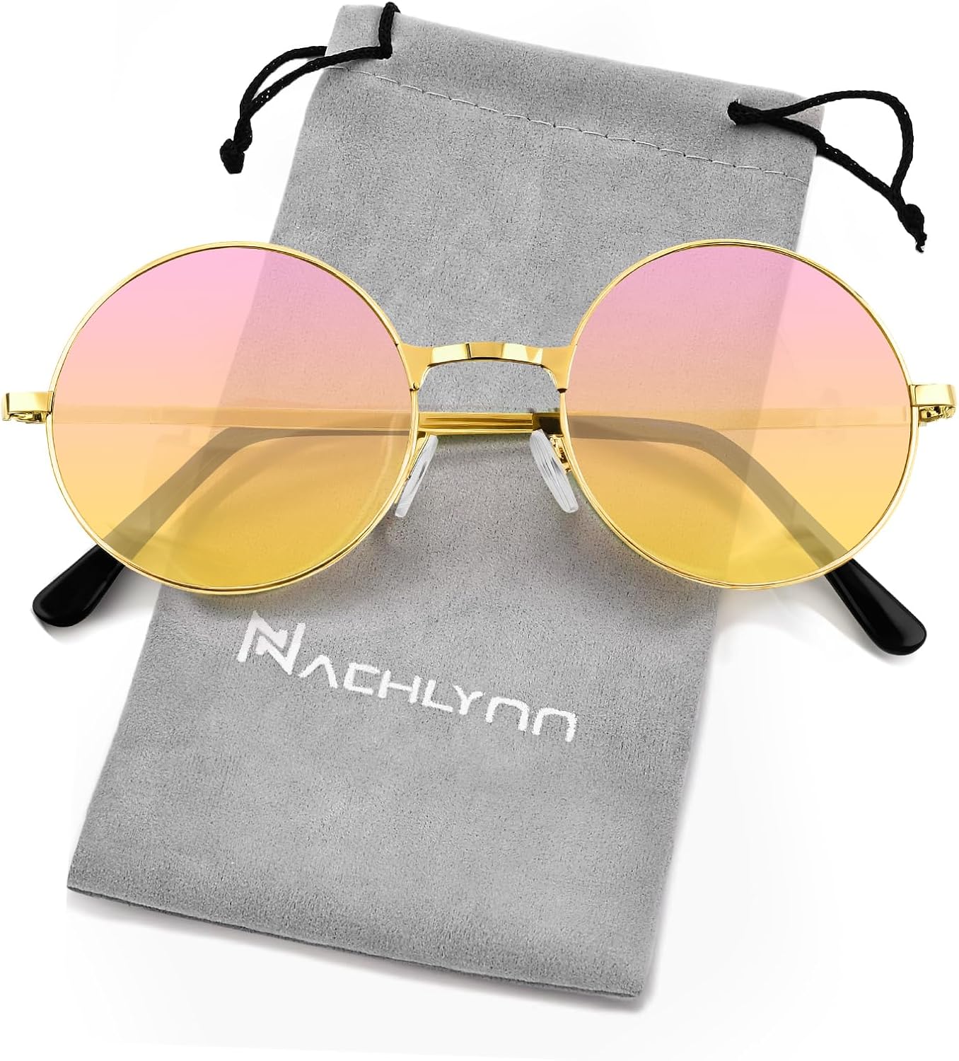 NACHLYNN Круглые солнцезащитные очки в стиле хиппи с металлическим ободком, защита UV380, солнцезащитные очки 70-х годов для мужчин и женщин, подарок на вечеринку, Pink Yellow
NACHLYNN Круглые солнцезащитные очки в стиле хиппи с металлическим ободком, защита UV380, солнцезащитные очки 70-х годов для мужчин и женщин, подарок на вечеринку, Pink Yellow